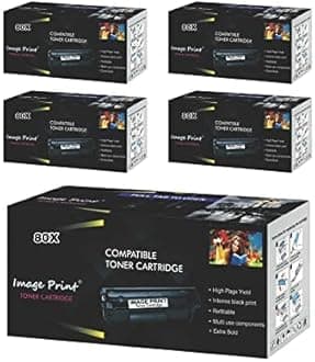 80X Black / CF280X Toner Cartridge Compatible with HP M401, M401d, M401dn, M401dne, M401dw, M401n, M425, M425dn, M425dw Printer (Pack of 5)