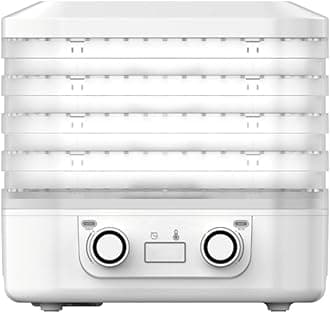 Freeze Dryer Machine for Home,Portable Mini Food Dryer Machine with 5 Trays Superior Air Flow Design for Fruit Snacks Jerky Meat Candy Vegetables Herbs Dog Treats (White)