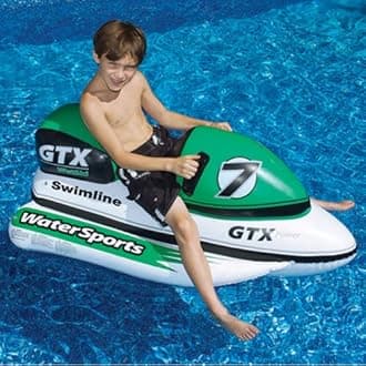 Swimline 9027SL GTX Wet Ski & Wild Ride-on Water Bike Inflatable Float, 9027