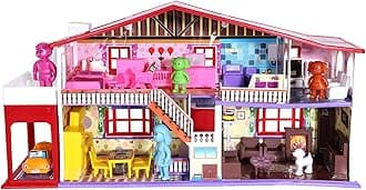 Toyzone My Deluxe Doll House - 50 Pcs | Girls Role Playset | Pretend Play | Dollhouse Accessories | Imaginative Play | Playhouse | For Kids Age 3+ years