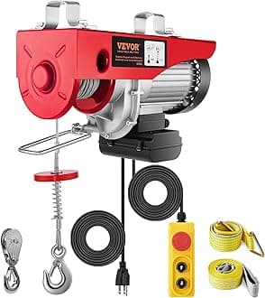 Electric Hoist 1760lbs with 14ft Wired Remote Control, Electric Hoist 110 Volt with 40ft Single Cable Lifting Height Motor, for Garage Warehouse Factory