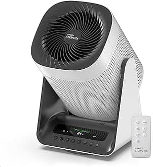 COWAY Air Purifier for Home Bedroom, 2-in-1 with Fan, Particulate Filter for Smoke, Allergies, Pet Dander, Odor, Air Quality Monitor, Auto Mode, Remote Control, Timer, 3-Year Warranty, Aim, White