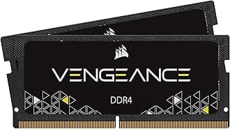 Corsair CMSX16GX4M2A2400C16 Vengeance 16 GB (2 x 8 GB) DDR4 2400 Mhz C16 204 Pin SODIMM Performance Notebook Memory - Black