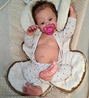 Realistic Baby Dolls Silicone Full Body 18 Inch Soft Life Like Newborn Baby Dolls Girls that Look Real Babies Lifelike Reborn Waterproof Baby Doll Alive Washable