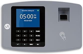 uAttend BN6500 Biometric Fingerprint Time Clock System for Small Business with WiFi and Cloud-Based Employee Timecards
