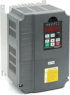 10HP 7.5KW VFD Single-Phase to 3-Phase Converter, Used onâ€7.5HP(5.5kW) 34 Amps 200-230V 3-Phase Motor, Input/Output 200V-230V,Variable Frequency Drive