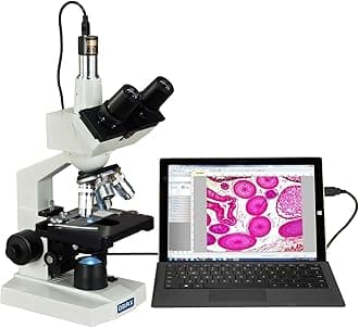 OMAX 40X-2500X LED Digital Trinocular Lab Compound Microscope with 5MP Camera and Mechanical Stage